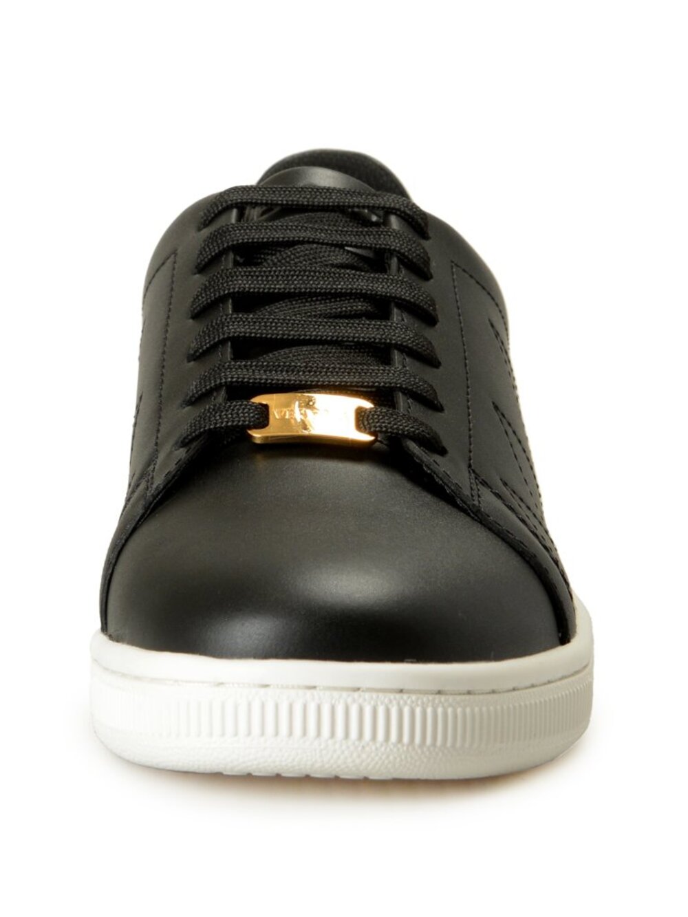 Versace Men's Black 100% Leather Athletic Sneakers Shoes US 13 IT 46 - Picture 5 of 8